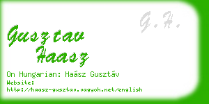 gusztav haasz business card